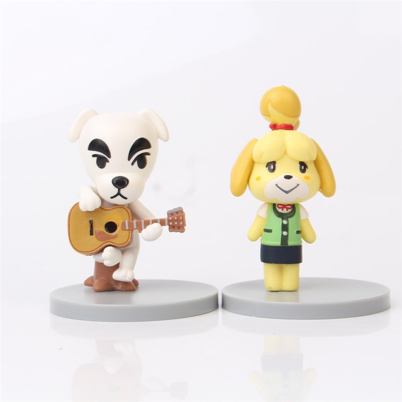 &lt; Available &gt; 8pcs / Set Boneka Pajangan Action Figure Model Binatang Isabelle Tom Nook Lisa Untuk Dekorasi Kue