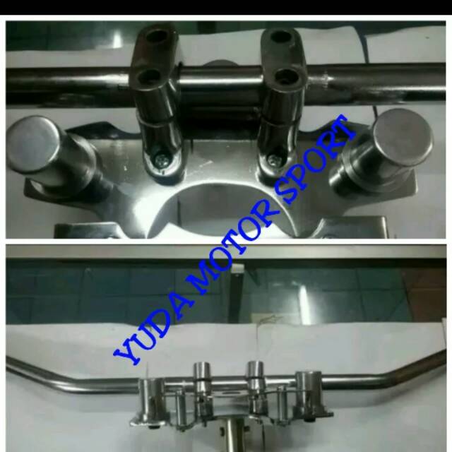 Variasi metik dudukan stang honda yamaha + stang baplang