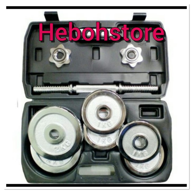 KHUSUS GOSEND DUMBELL BARBEL 10KG SET STAMINA ORIGINAL