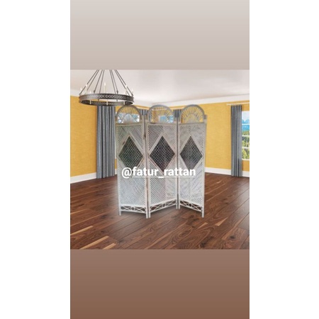 SKETSEL / PARTISI PEMBATAS RUANGAN ROTAN ASLI MULTIFUNGSI LIMITED EDITION