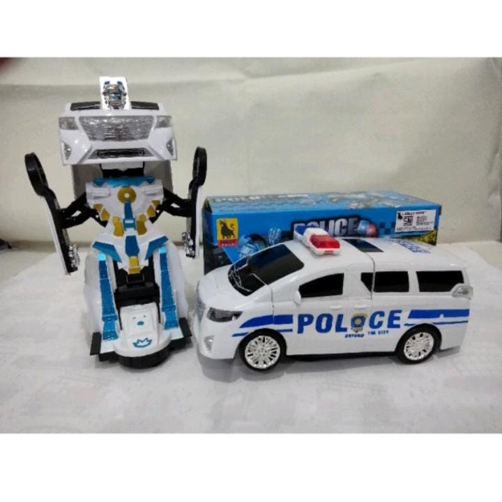 Mainan Anak Mobil Polisi Jadi Robot 9910 /Mainan Anak Robot Police Car 2in1/Mainan Anak Mobil Deformation