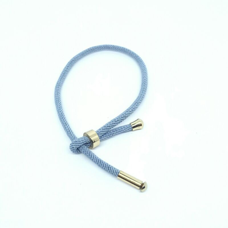 Gelang wanita inisial tali hongkong-Biru