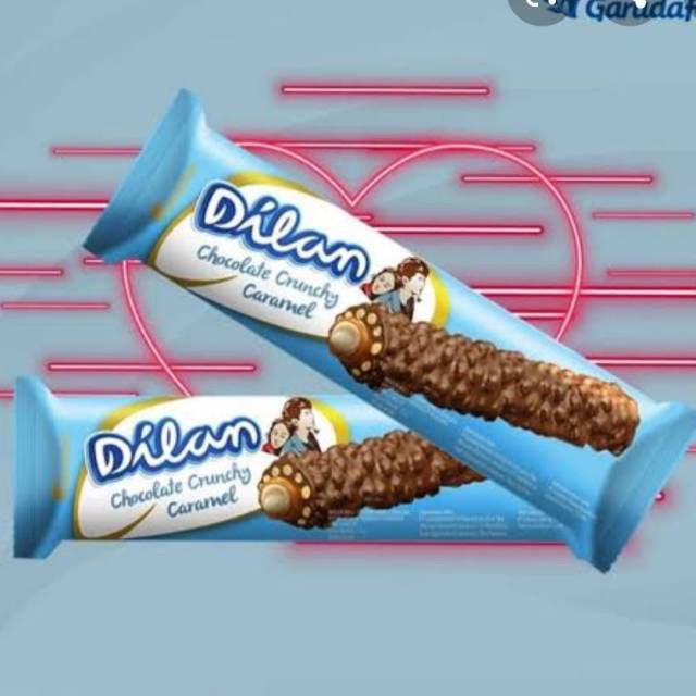 

Wafer Dilan Chocolate Crunchy Caramel isi 12pcs garuda food rasa coklat