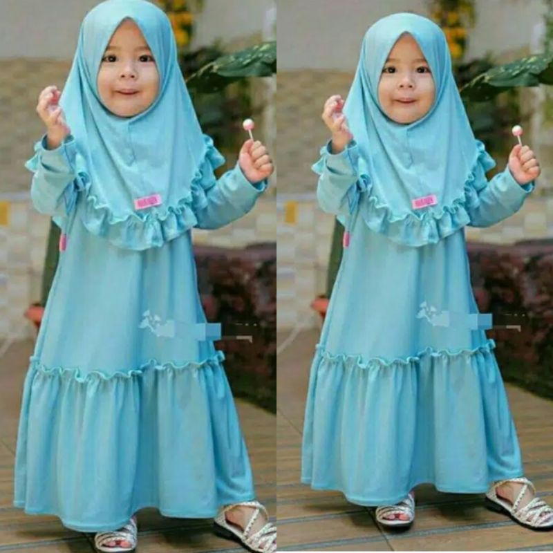 Gamis muslim anak perempuan zasmin busana perempuan anak muslim fashion perempuan anak gamis baju pe