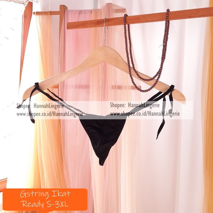 Gstring S M L XL XXL XXXL Original Hannah Lingerie Tali Samping Warna Merah Hitam Pink Putih GS 331