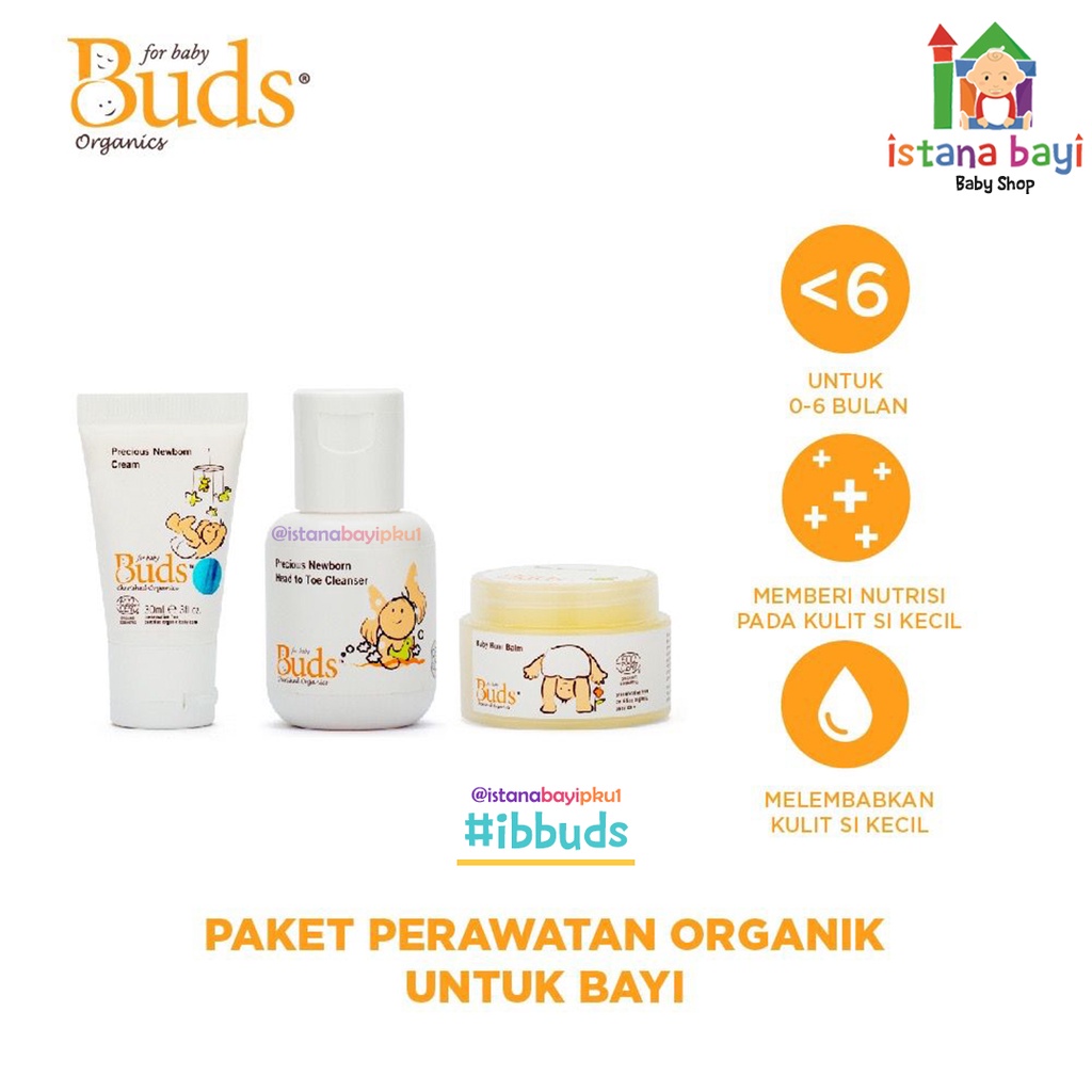 Buds Cherished Organic Starter kit Daily Set Perawatan Kulit bayi