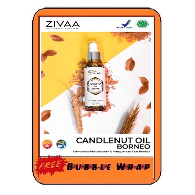 ZIVAA CANDLE NUT OIL BORNEO PENGHILANG UBAN/ANTI UBAN/PENGHITAM RAMBUT UBAN PERMANEN
