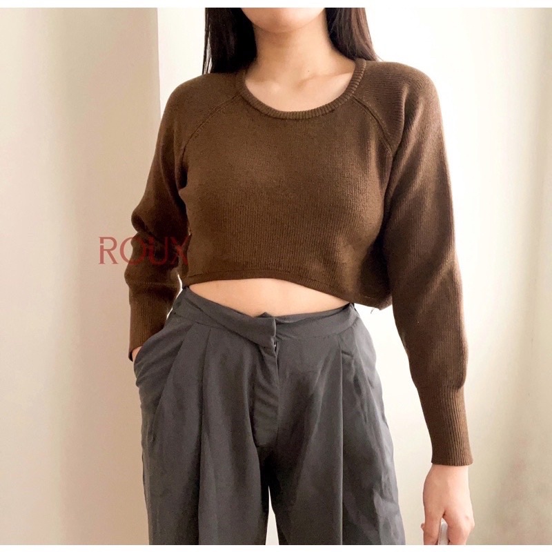 Sweater sasha Crop rajut