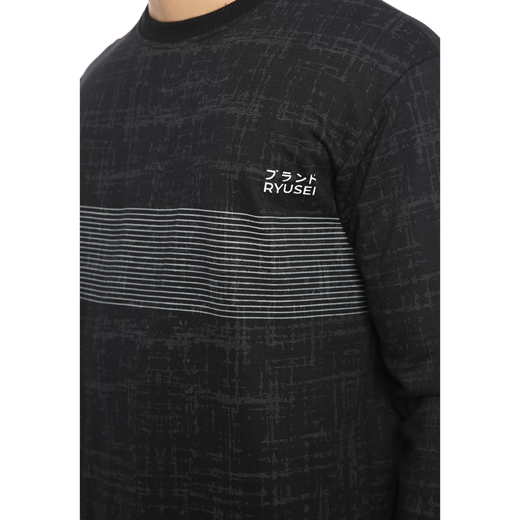 Sweater Pria Ryusei Swt Men Kiyo FP Black-5