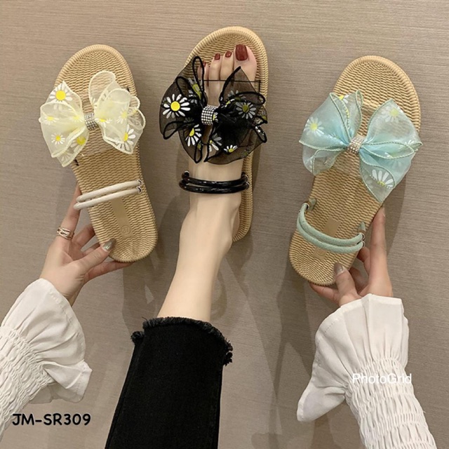 SLIP SANDAL RIBBON FASHION GS #JM-SR309