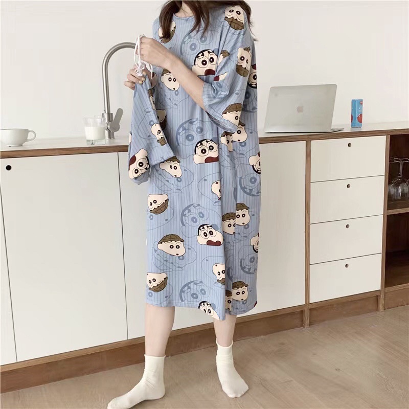 BAJU TIDUR DASTER RUMAHAN SPANDEK IMPORT KOREA KARAKTER MOTIF WANITA DEWASA / PAKAIAN WANITA IMPORT MOTIF KARTUN LUCU LONGGAR FIT TO XL / DASTER JUMBO LENGAN PENDEK / BAJU RUMAH KOREAN STYLE / PIYAMA DASTER KEKINIAN