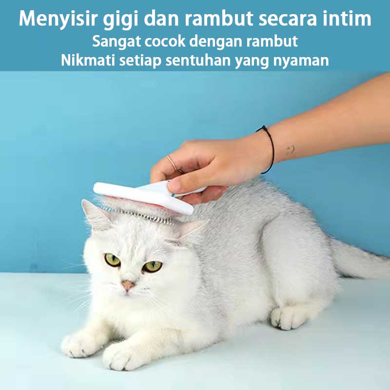 ☀INDOLAND☀  SISIR KUCING ANJING MUSANG KELINCI PET GROOMING SISIR GROOMING (MERAH PUTIH) R593 R593