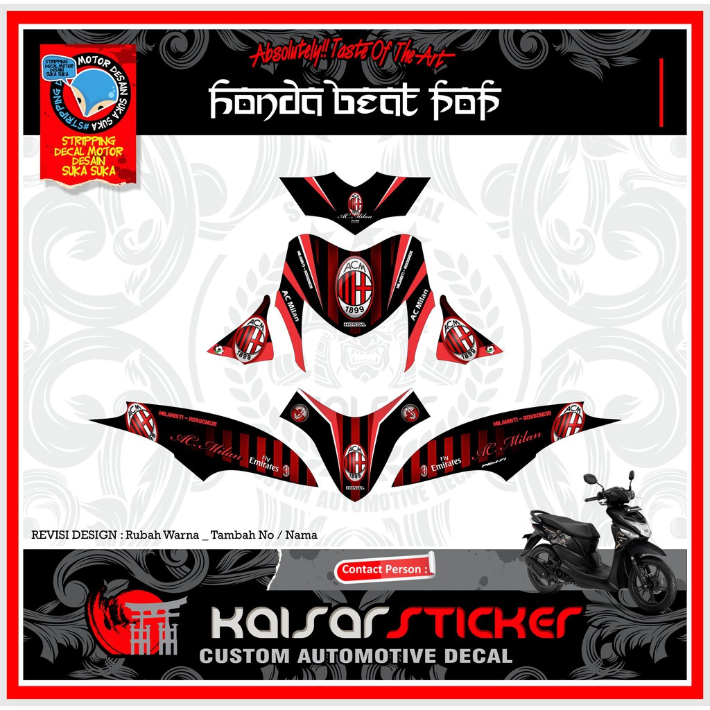 STICKER DECAL MOTOR FULL BODY STIKER BEAT POP DECAL BEAT POP MILAN