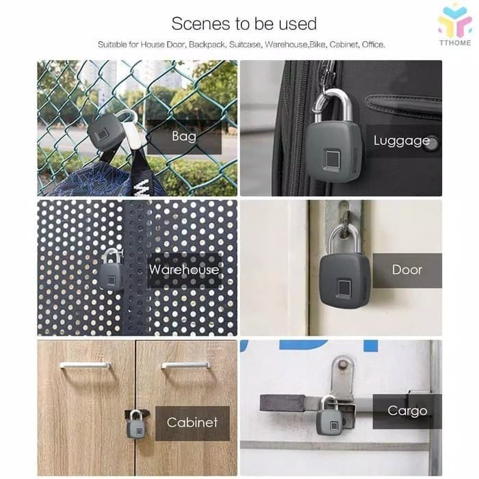 Gembok Sidik Jari Ampuh Terhindar Maling Fingerprint Lock Smart Keyles