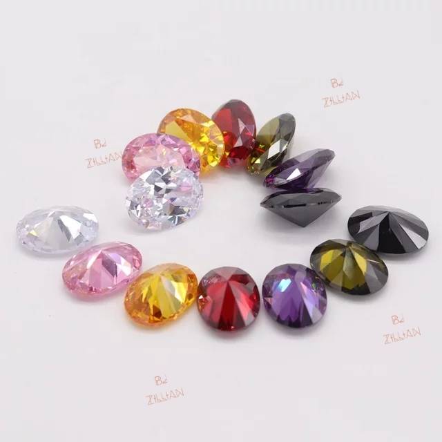 A3 Quality 14mm-18mm Permata Oval cut Zirconia AAA Quality Original Grade Perbutir