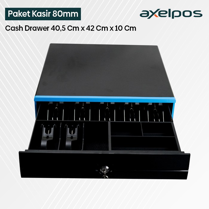 PAKET ALAT KASIR CASH DRAWER 5 SLOT - PRINTER THERMAL 80MM USB AUTO CUTTER - SCANNER BARCODE 1D USB