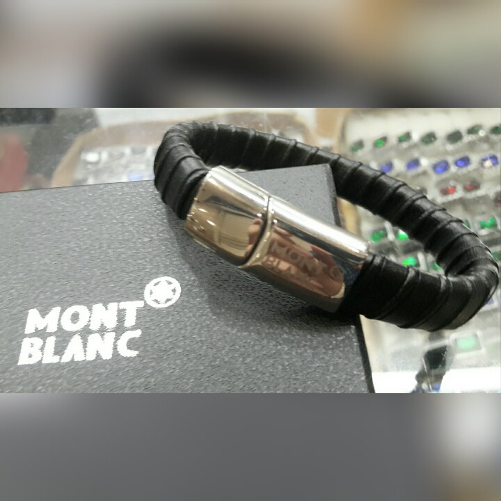 Gelang Kulit Gelang Pria Vintage Leather Bracelet  Montblanc OOTD