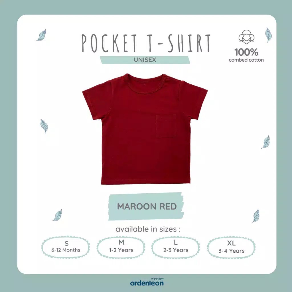 Ardenleon Pocket T-Shirt Unisex // Atasan Lengan Pendek Anak Unisex