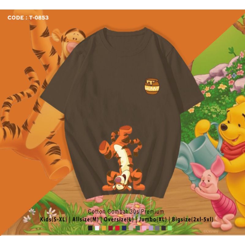 KAOS TIGER POOH/T-SHIRT KATUN TIGER POOH