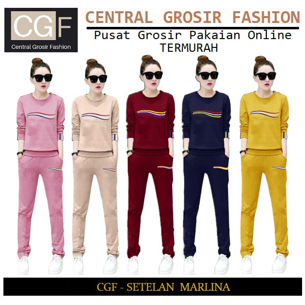 Setelan Marlina - Central Grosir Fashion (CGF) - Ukuran L-3XL - Matt Baby Terri