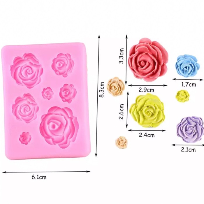 

KUE-PENGHIAS-ALAT- ROSE FLOWER MOULD MOLD SILICONE SILIKON CETAKAN FONDANT CAKE KUE -ALAT-PENGHIAS-