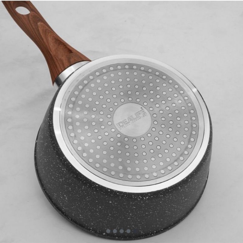 Idealife IL-16SP Panci 16cm Saus Susu Mie Rebus Masak Mi Sauce Pan Saucepan Kuah Kecil Sup Sop Tutup Kaca Spatula wlshop wlshop1 wajan