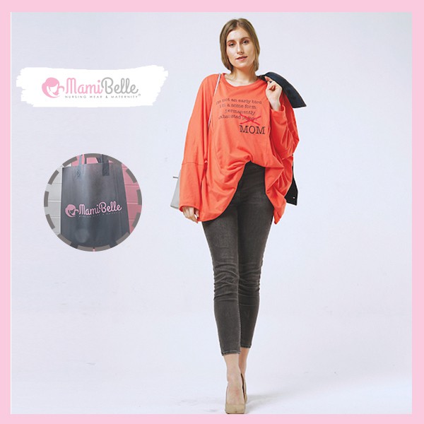 

Mamibelle Kelly Hamil & Menyusui Pumpkin Orange “Exhausted Mom” Premium