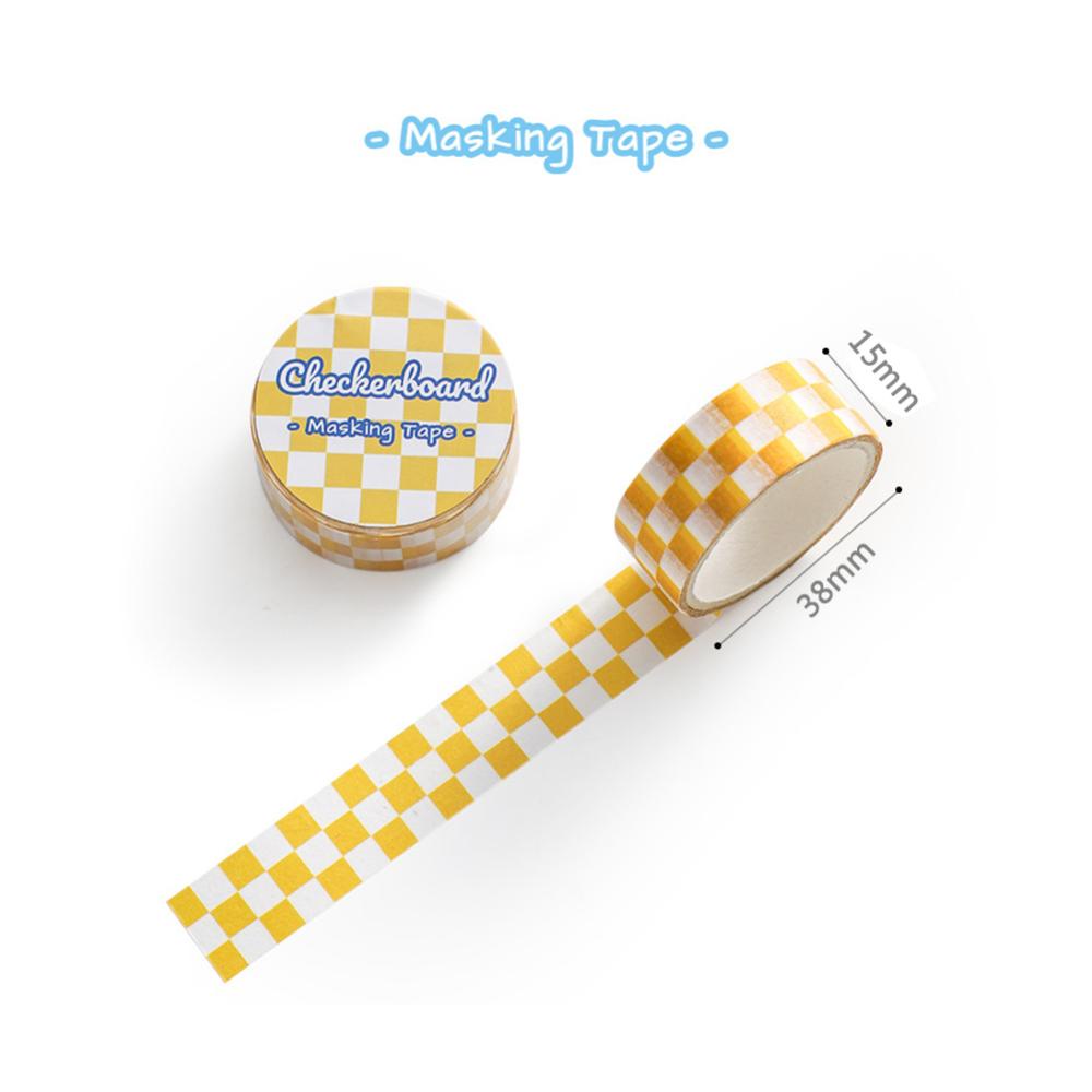 Timekey Isolasi / Selotip Washi Motif Papan Catur Panjang 3M Untuk Dekorasi Scrapbook / Diary O4S3