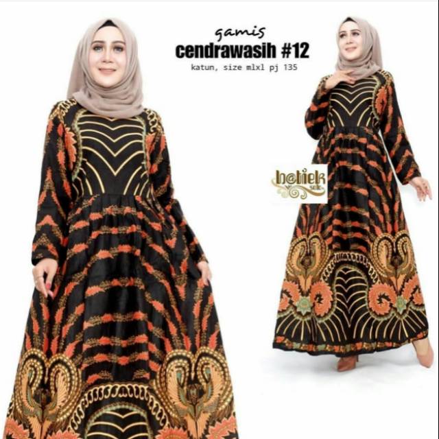 Bisa cod baju batik full katun model gamis modern style anak muda modis