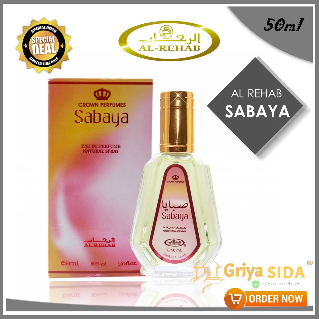 Parfum al rehab sabaya 50ml original minyak wangi alrehab spray aroma sabaya PROMO!