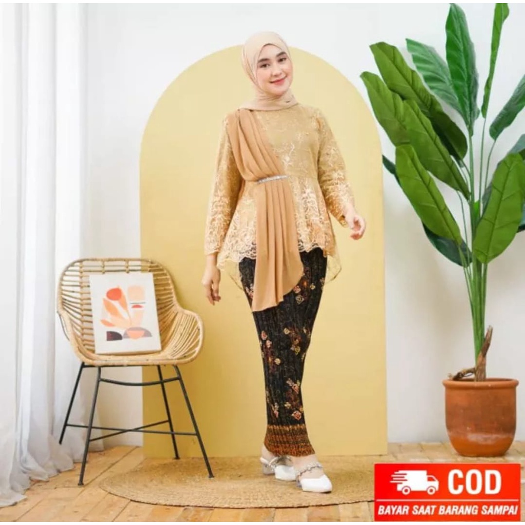 Set Tunik Aurora Selendang Modern 2022//Setelan TunikTille Selendang dan Rok Plisket//Baju Lebaran/baju wisuda termurah/set Tunik Slendang termurah/pakaian wanita/baju kebaya selendang/kebaya anak muda termurah/pakaian tradisional/set kebaya brokat tille