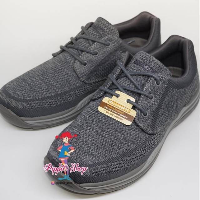 SKECHERS EXPECTED Glenson skecher relaxedfit skechers 65720/gry sepatu casual pria skecher original