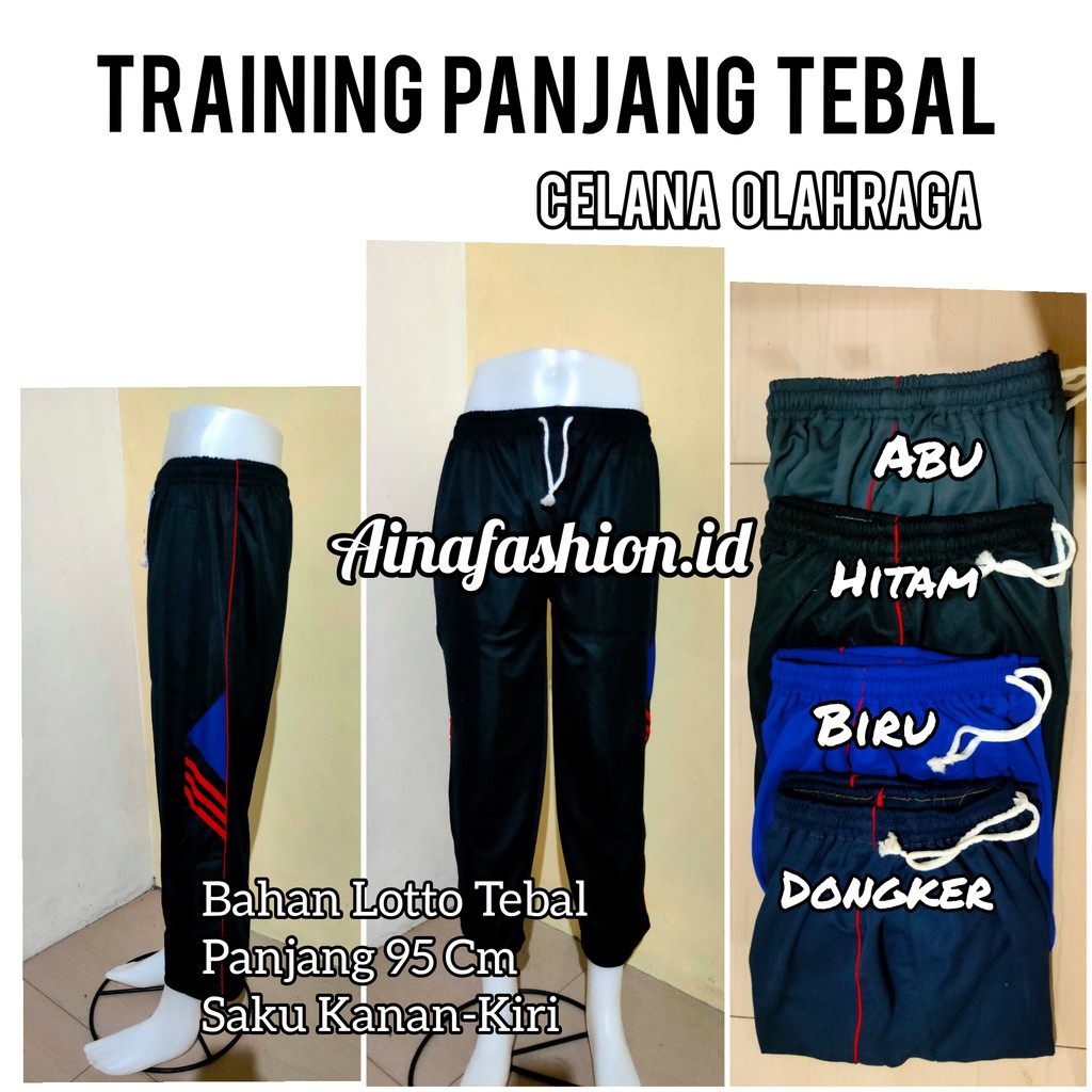 Celana Training Panjang Tebal - Training Olahraga Pria Wanita - Kolor Olahraga Panjang