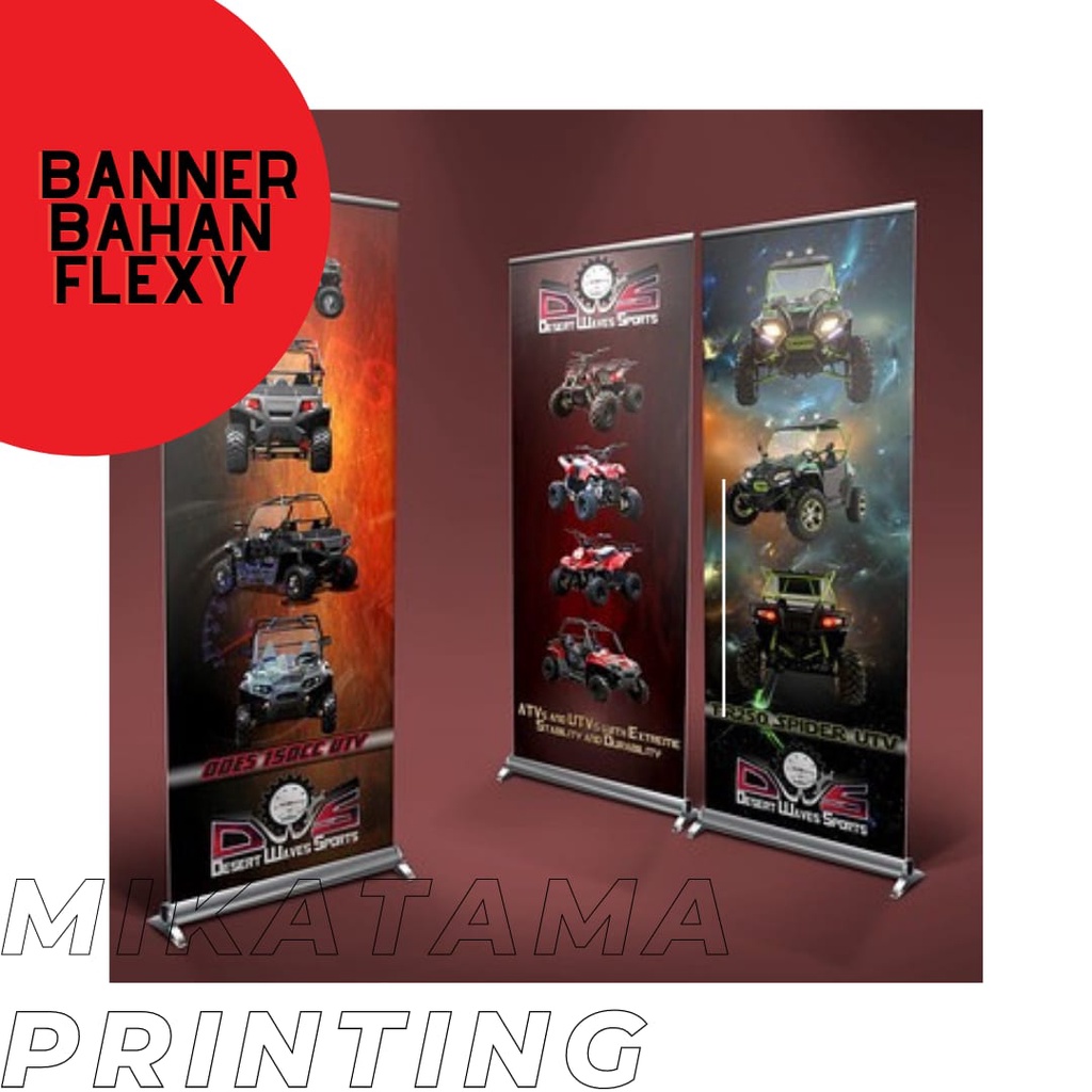 Roll Up cetak Banner/Spanduk Bahan Flexy 120 x 200