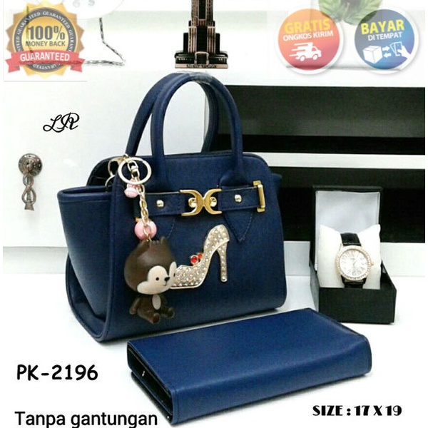 COD TAS SELEMPANG WANITA GESPER SHOES HITAM ELEGANT TALI PANJANG TOTE SLEMPANG PAKET HEMAT FREE DOMP
