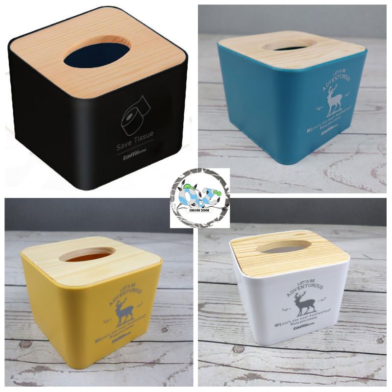Kotak Tisu Kayu Model Kotak Kubus