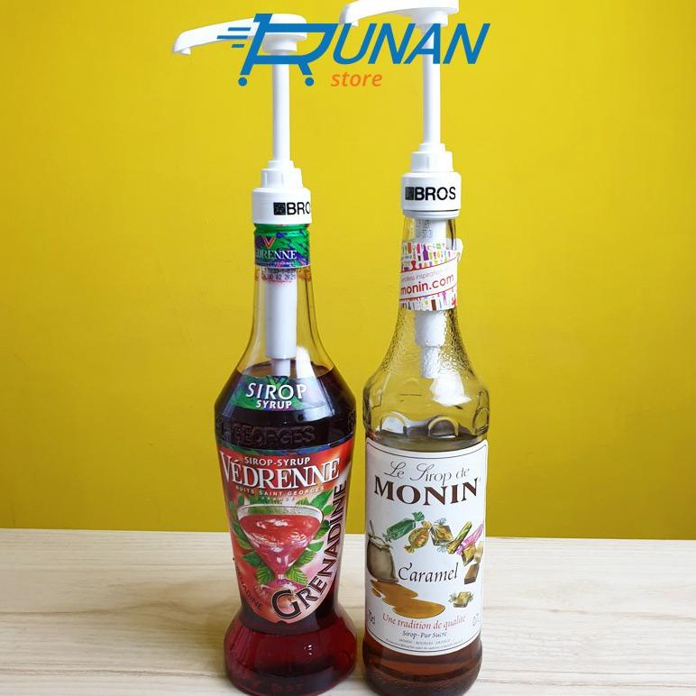 Pompa Botol Syrup Monin Drat Putih - Syrup Pump White - Monin Thread Syrup Pump
