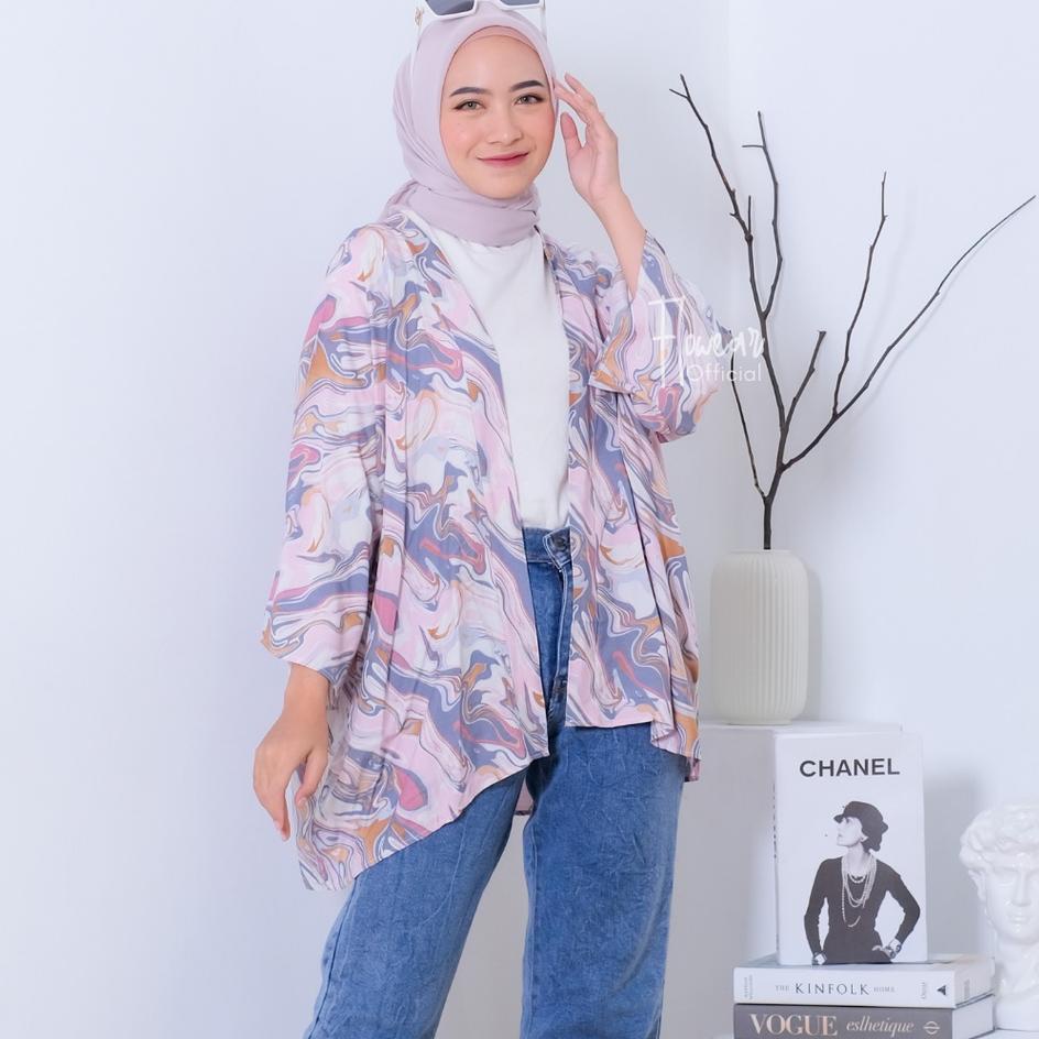 Langsung Beliii.. FLOWEAR Aora Kimono Outer Cheersful Series | Cardigan Jumbo Wanita