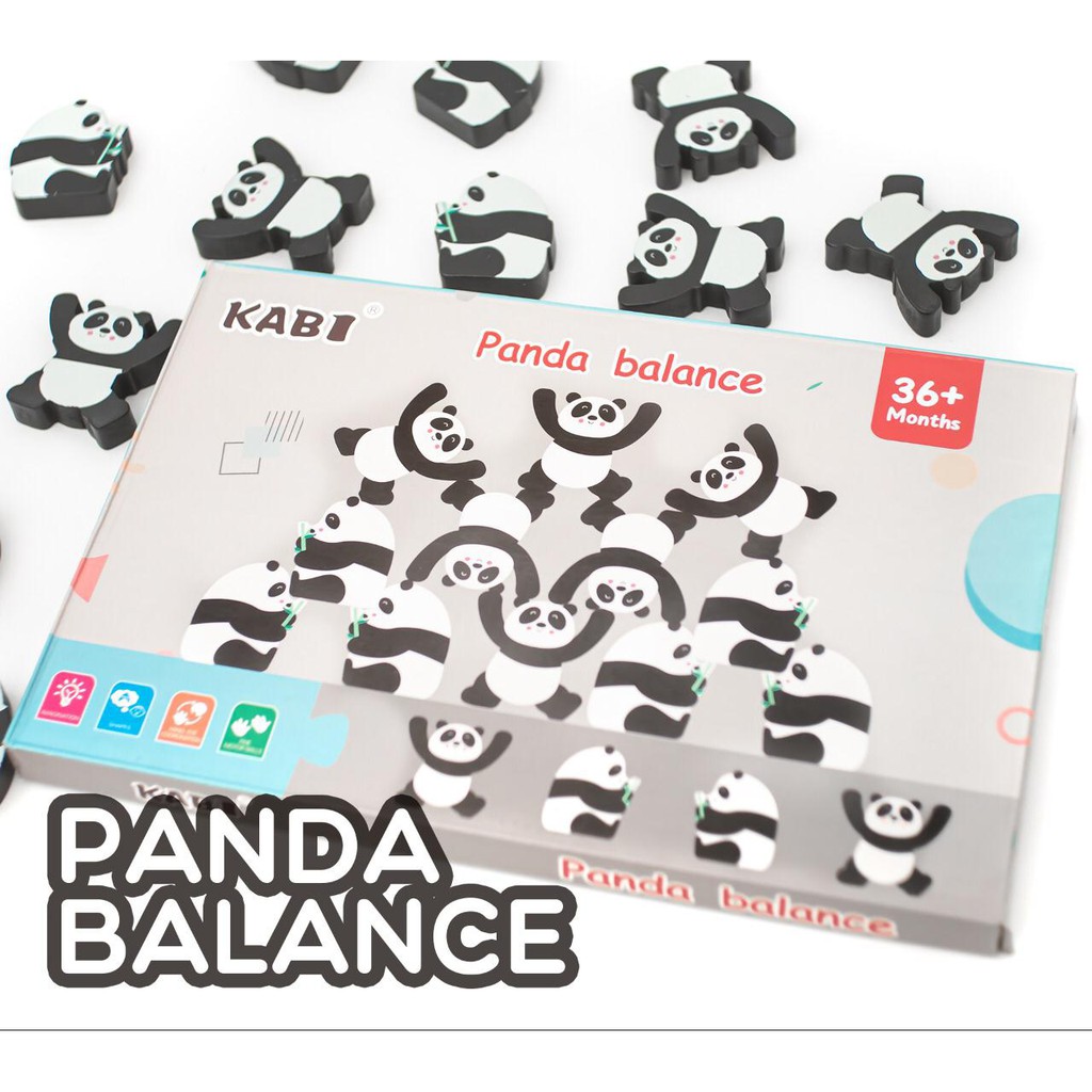 MAINAN EDUKASI ANAK PUZZLE BALANCE PANDA