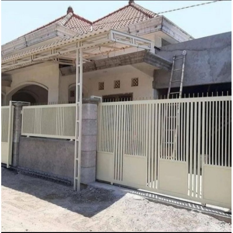 pagar rumah plat bordes minimalis