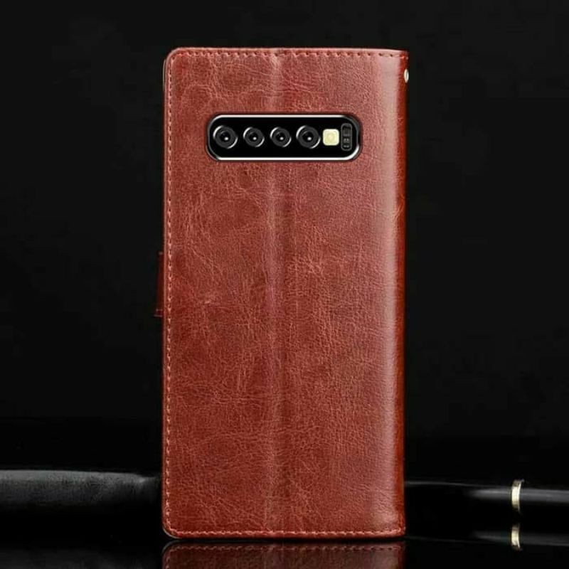 Case Samsung S20 Plus Ultra S10 S9 S8 Plus Lite S7 Edge S6 Edge Flip Leather Cover Kulit Casing