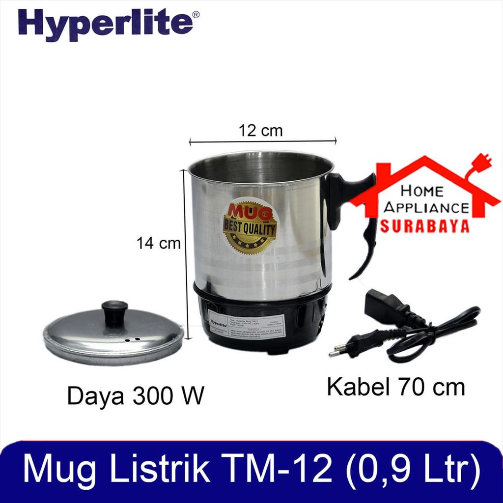 Mug Teko Listrik Elektrik Stainless Hyperlite 11 12 13 14 15 CM