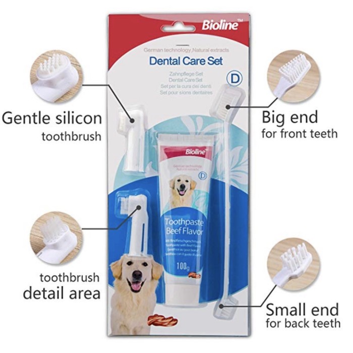 BIOLINE Dental Care Set / Sikat Gigi Odol Anjing