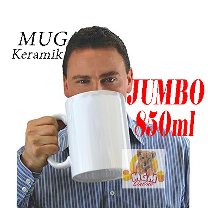 JUMBO Mug Keramik NK JUMBO - Mug BESAR Keramik 850ml