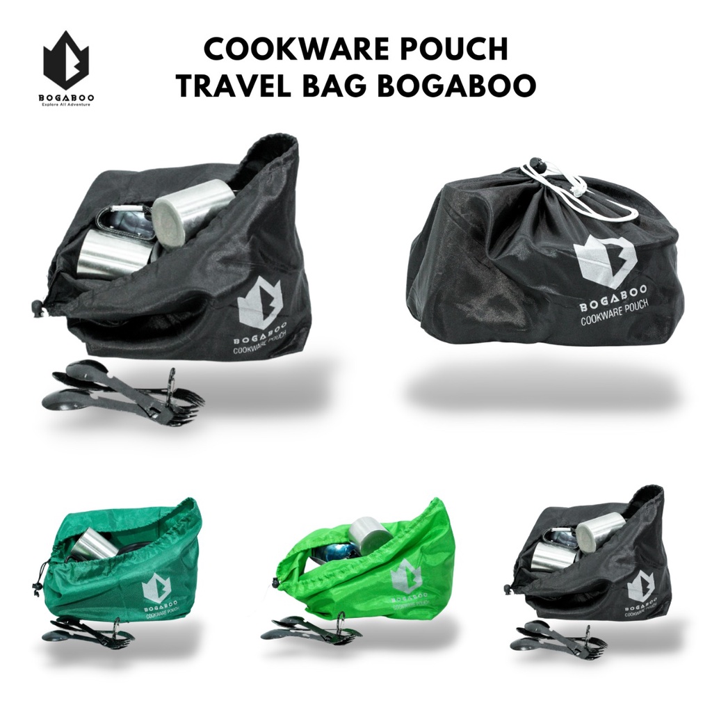 BISA COD Cookware pouch bogaboo - travel bag bogaboo - tempat alat masak Portable - tempat NESTING TNI - TEMPAT COOKING SET