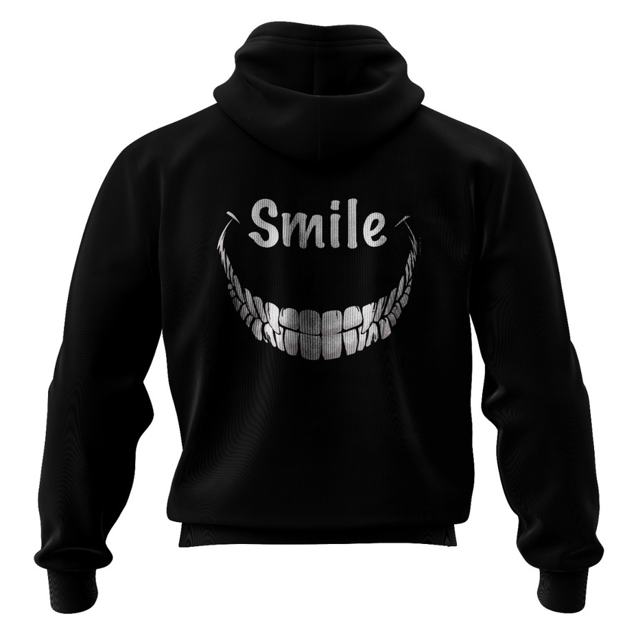 Smile Zipper Hoodie - Hoodie Pria dan Wanita