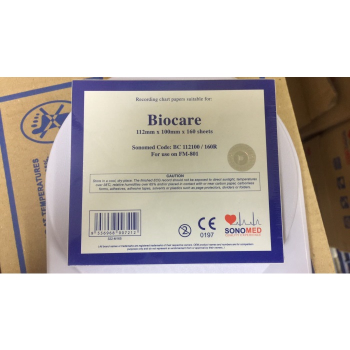 Kertas CTG / Thermal Paper | BIOCARE BC112-100 FM-801 | 112x100mm