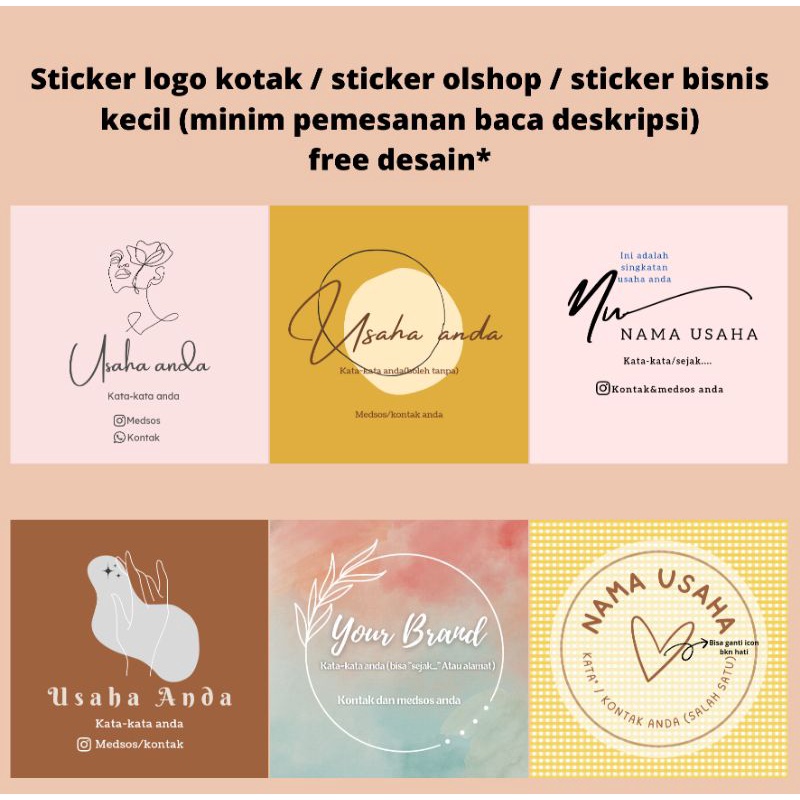 

STICKER LOGO KOTAK / STICKER OLSHOP / STICKER LABEL OLSHOP / STIKER USAHA BISNIS