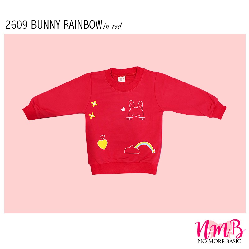 Kids Sweater 2609 Bunny Rainbow -  Baju Lengan Panjang Anak