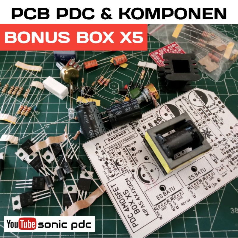 INVERTER PDC 4FET/2FET PCB DAN KOMPONEN FREE BOX X5